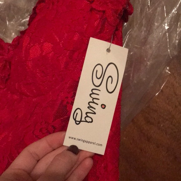 Sexy red lace Cocktail dress 👗 Valentines Day ♥️ - Picture 5 of 8